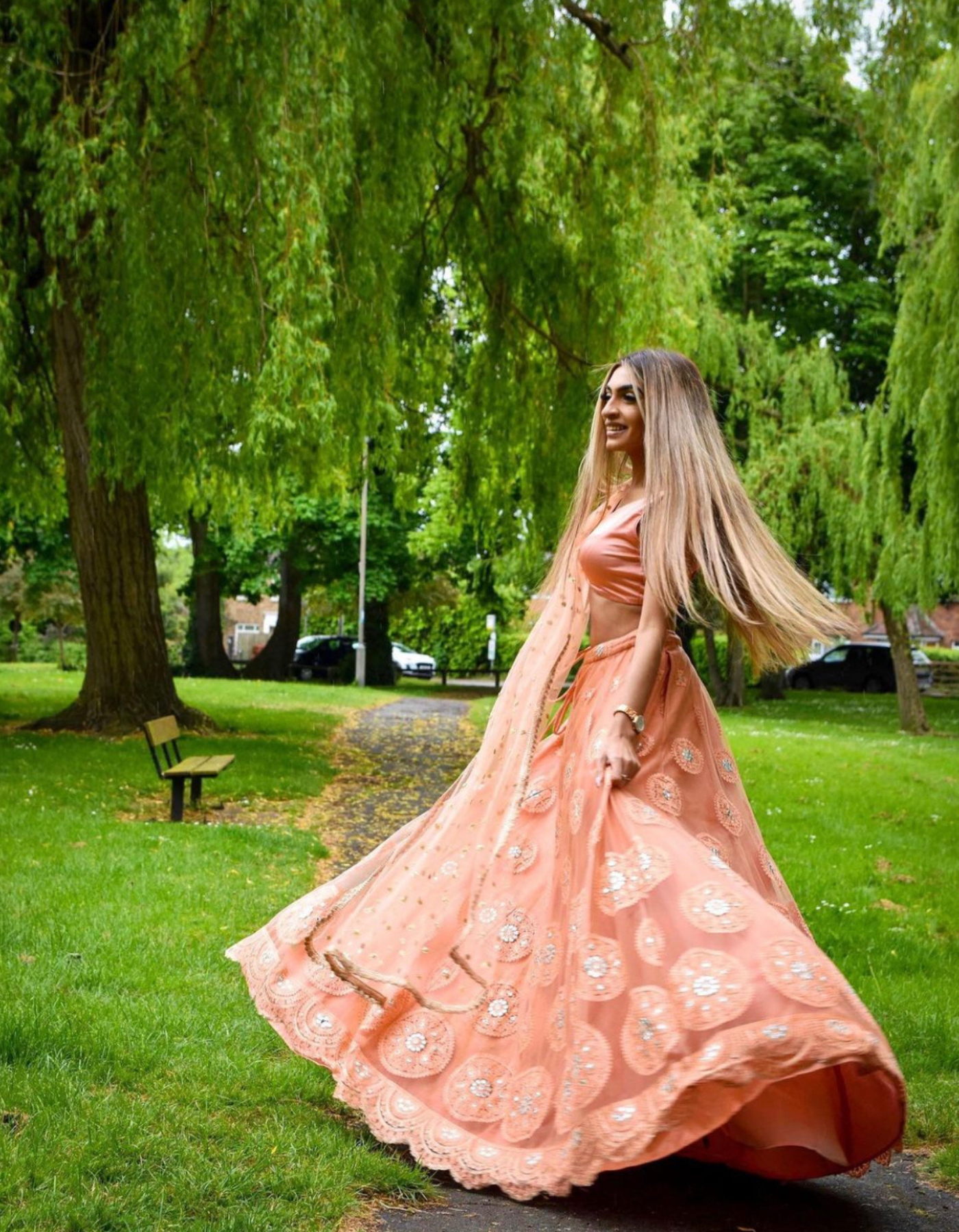 Rust Orange Lehenga