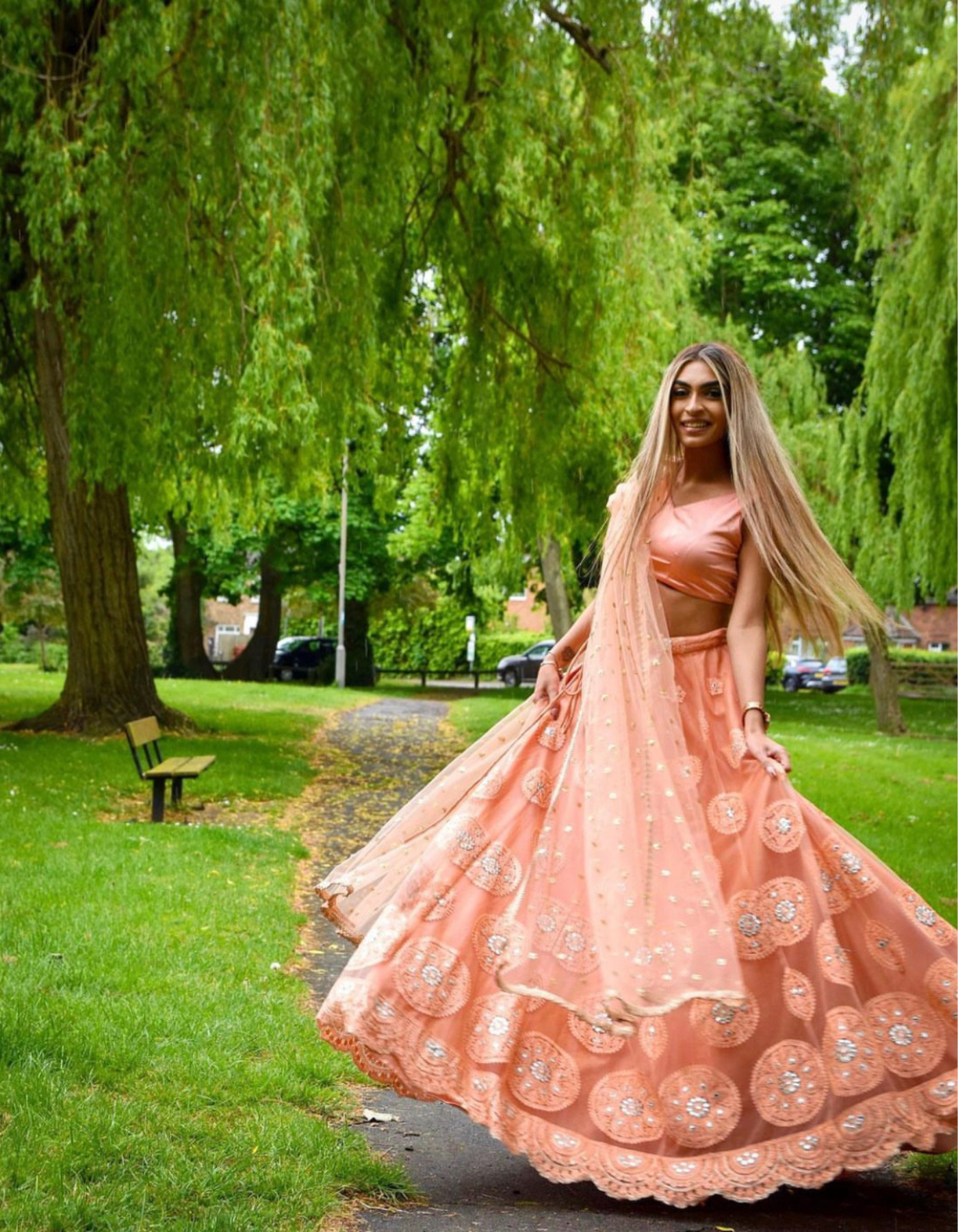 Rust Orange Lehenga