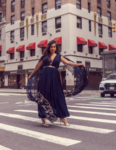 Sample Sale: Dhalia Pleated Cape Jumpsuit