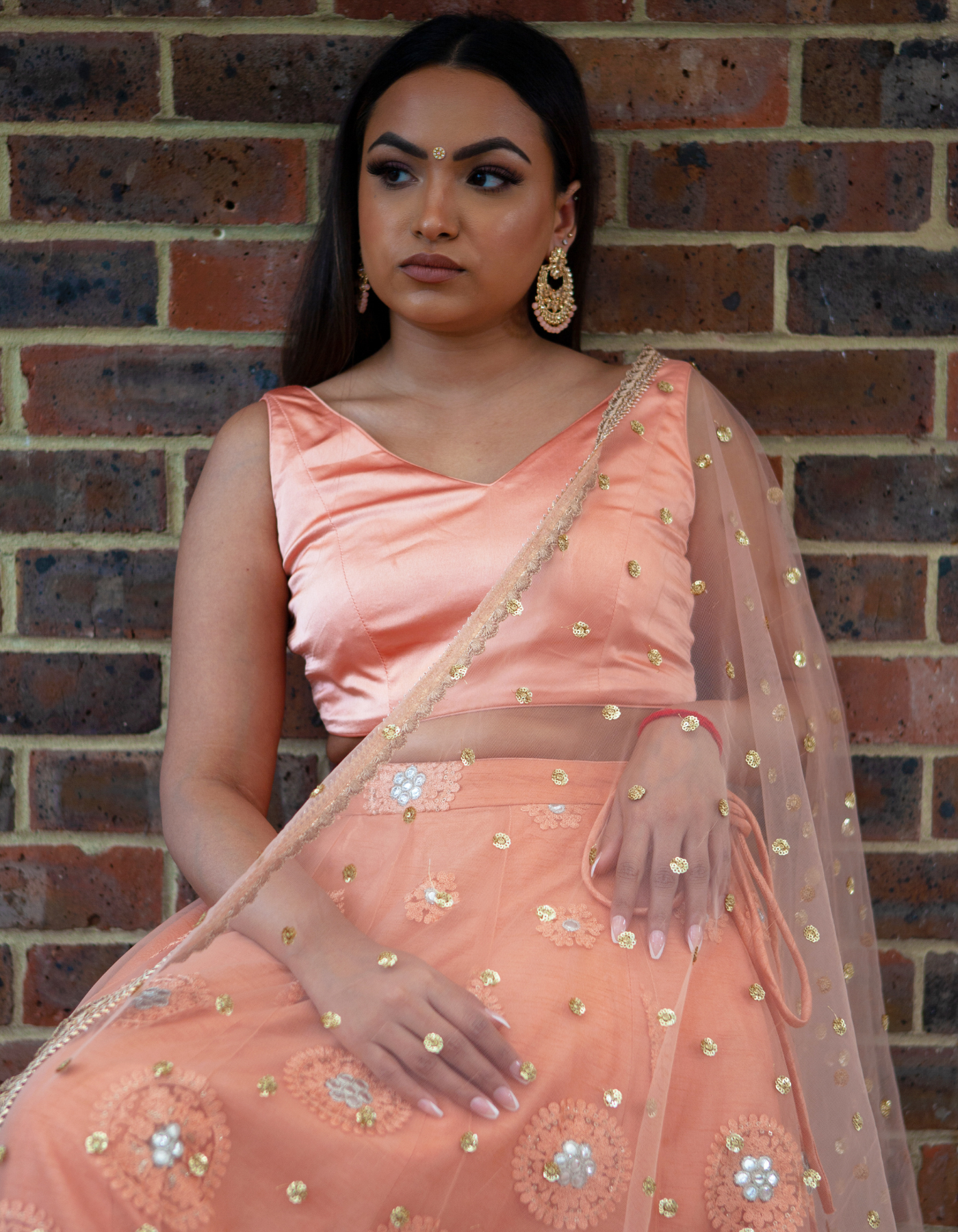 Rust Orange Lehenga