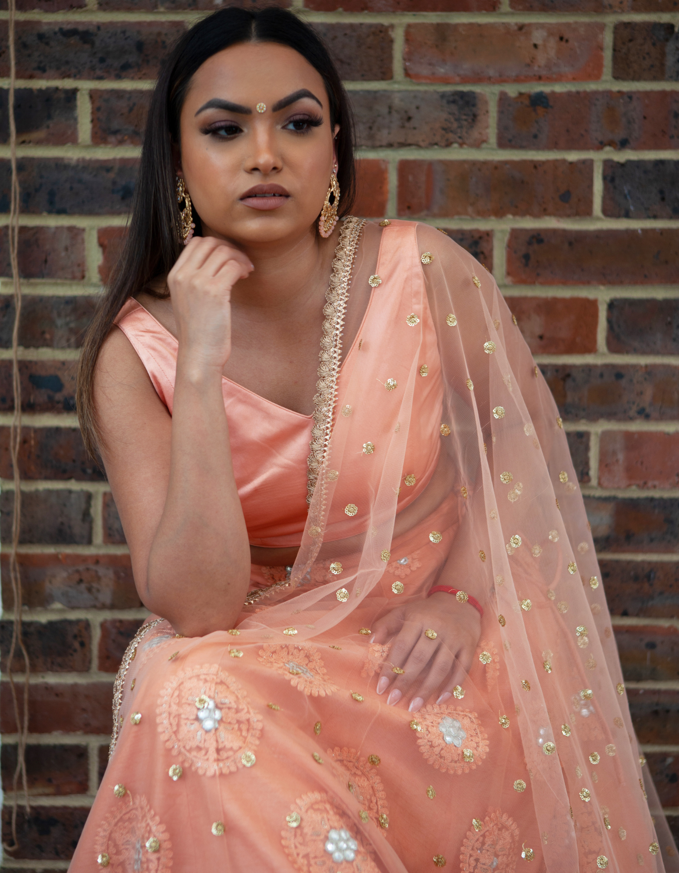 Rust Orange Lehenga
