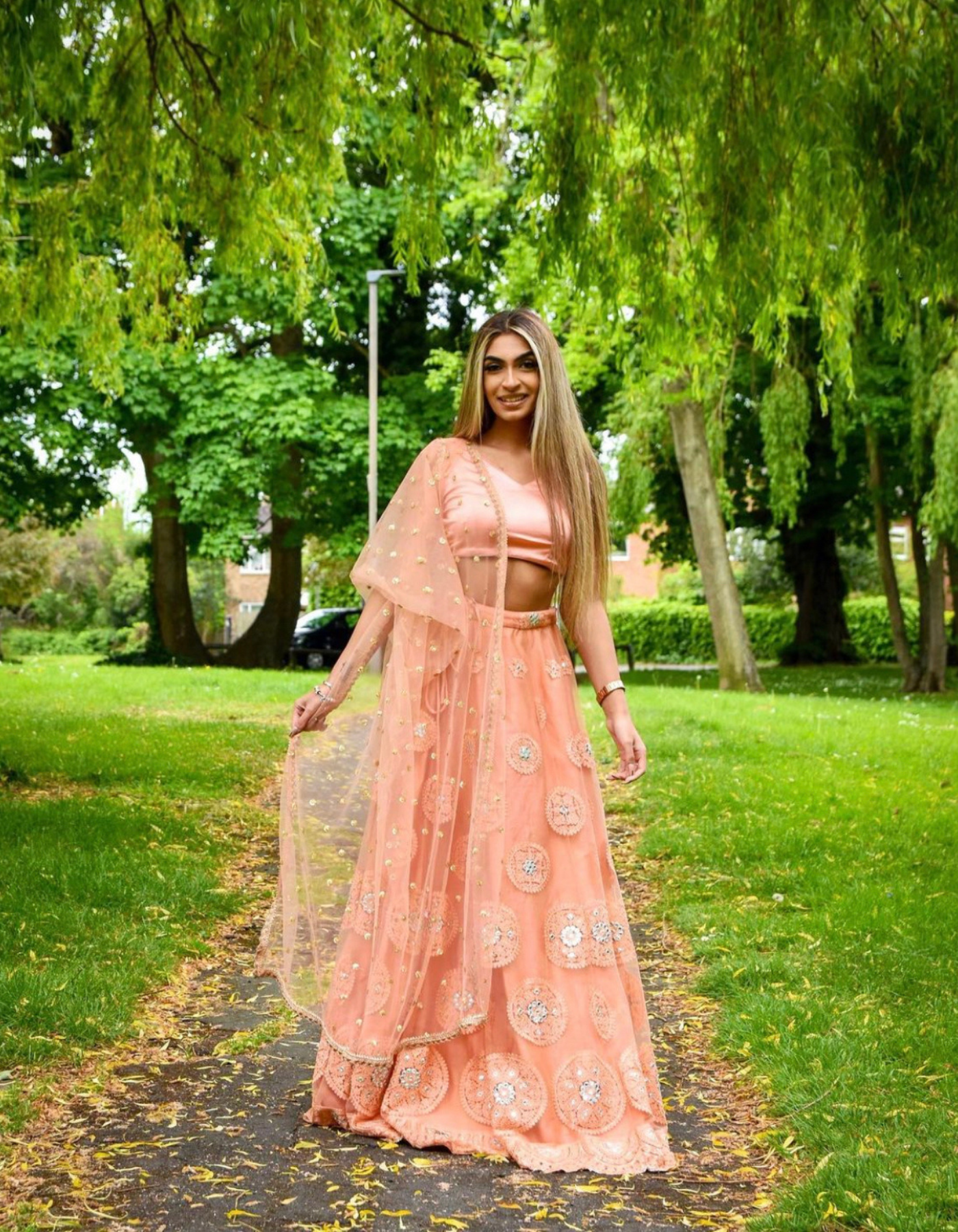 Rust Orange Lehenga