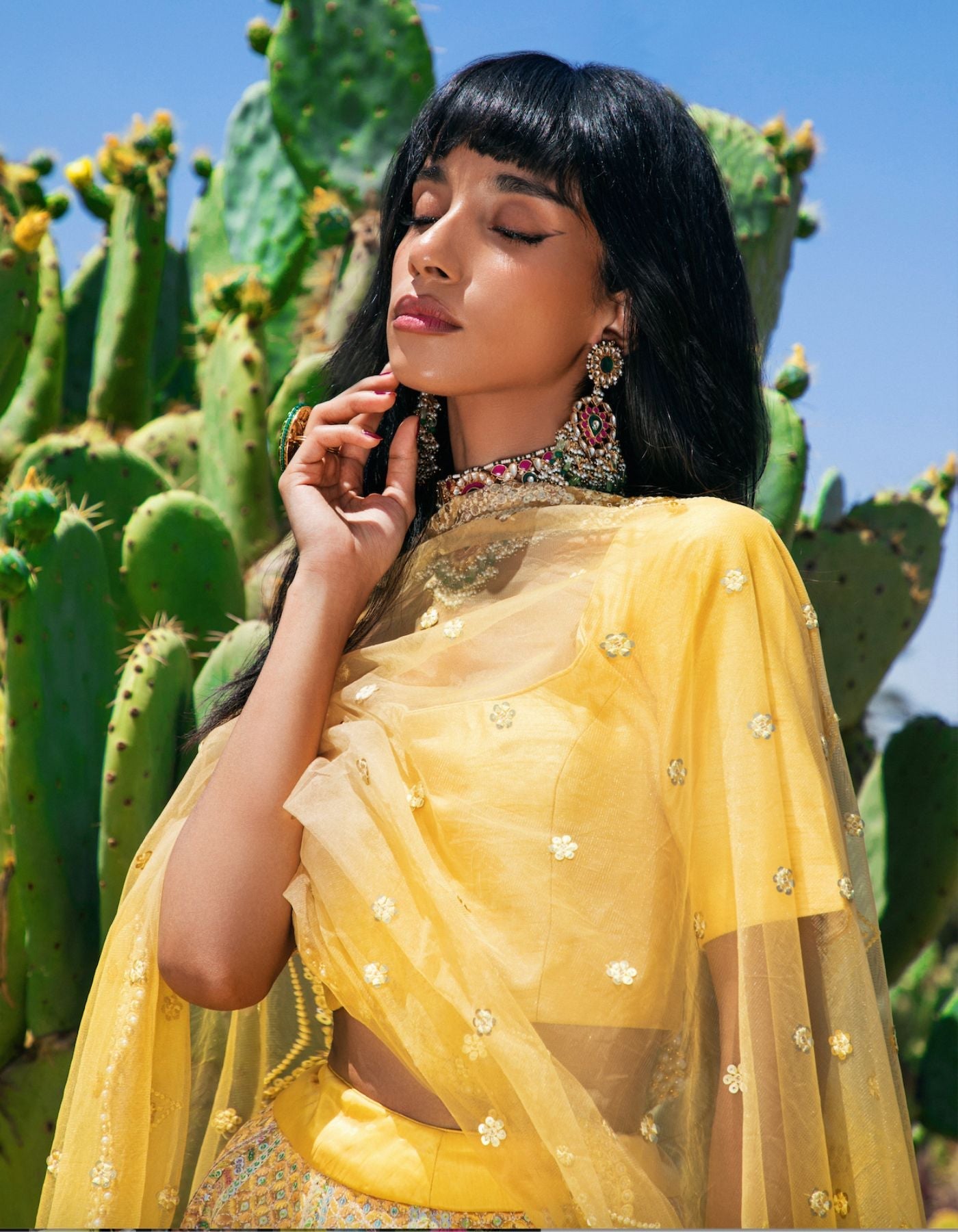 Sunset Yellow Lehenga