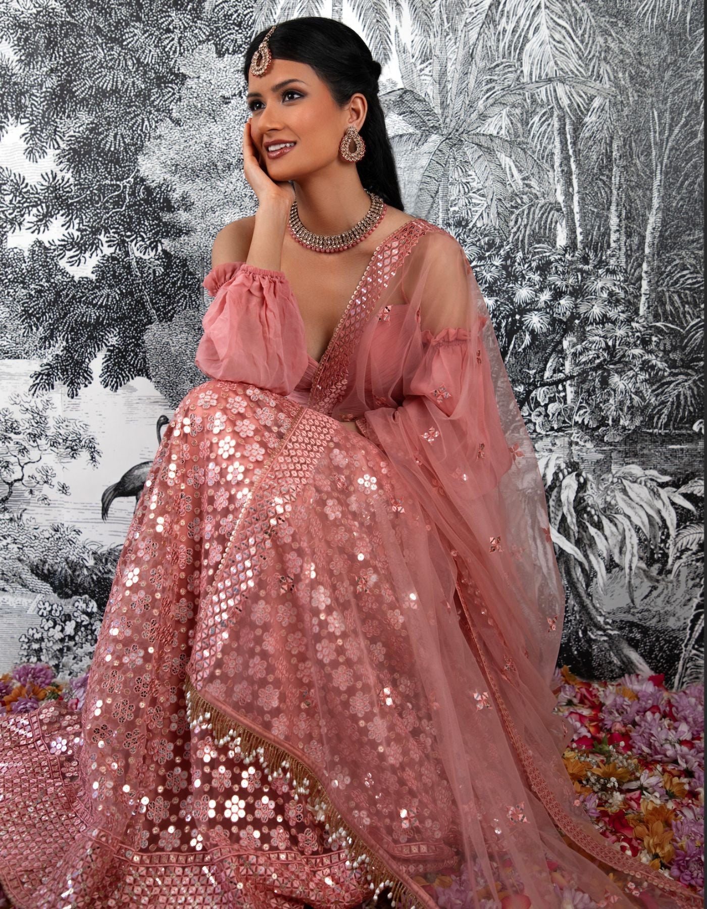 Sample Sale: Dahlia Pink Lehenga