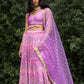Sample Sale: Violet Purple Ruched Lehenga