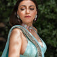 Neelam Blue Ruched Lehenga