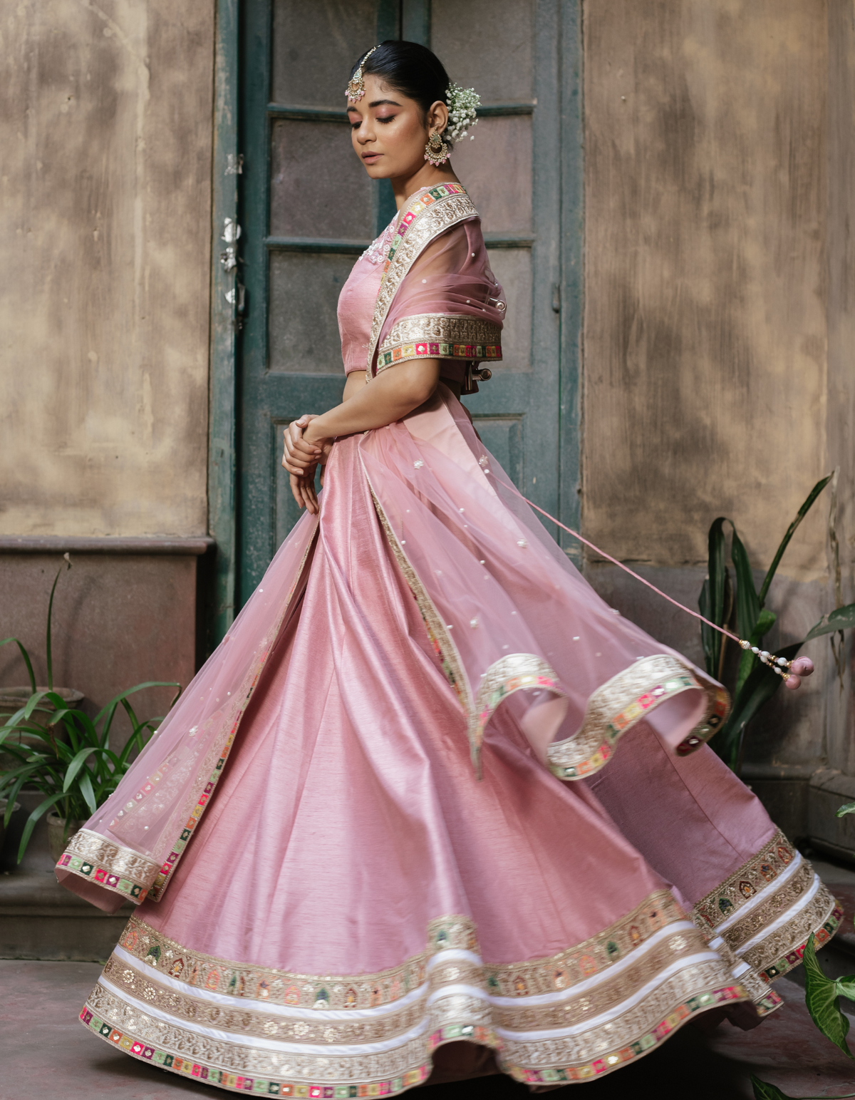 Dusky Pink Signature Lehenga