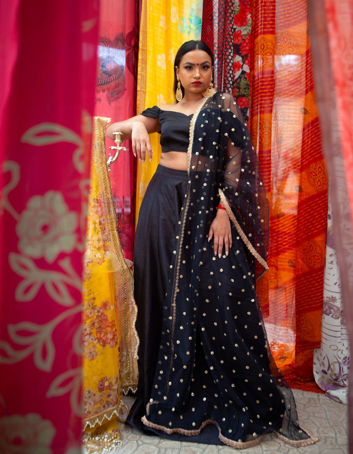 Midnight Black Lehenga