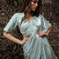 Gisele Baby Blue Ruffle Saree