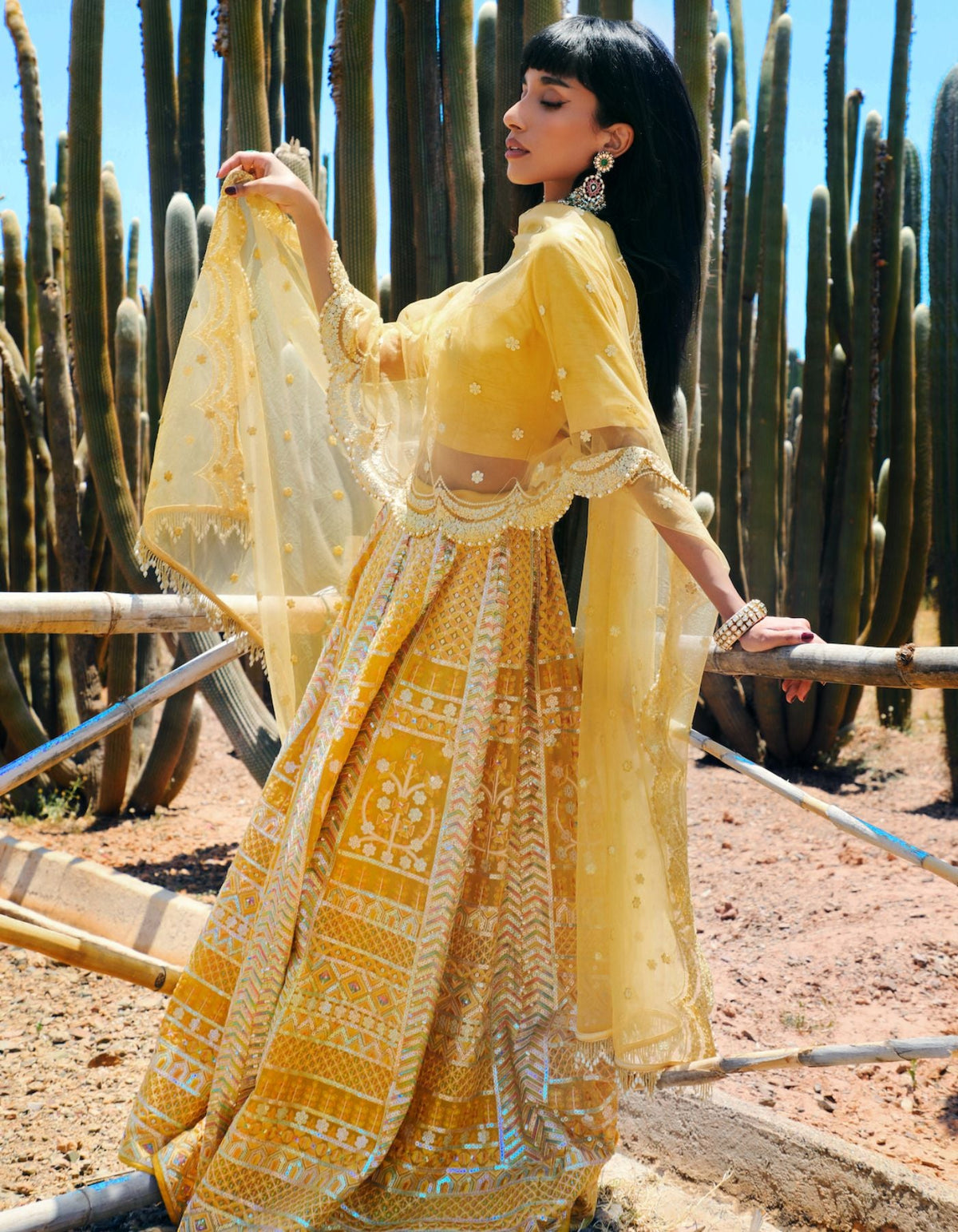 Sunset Yellow Lehenga