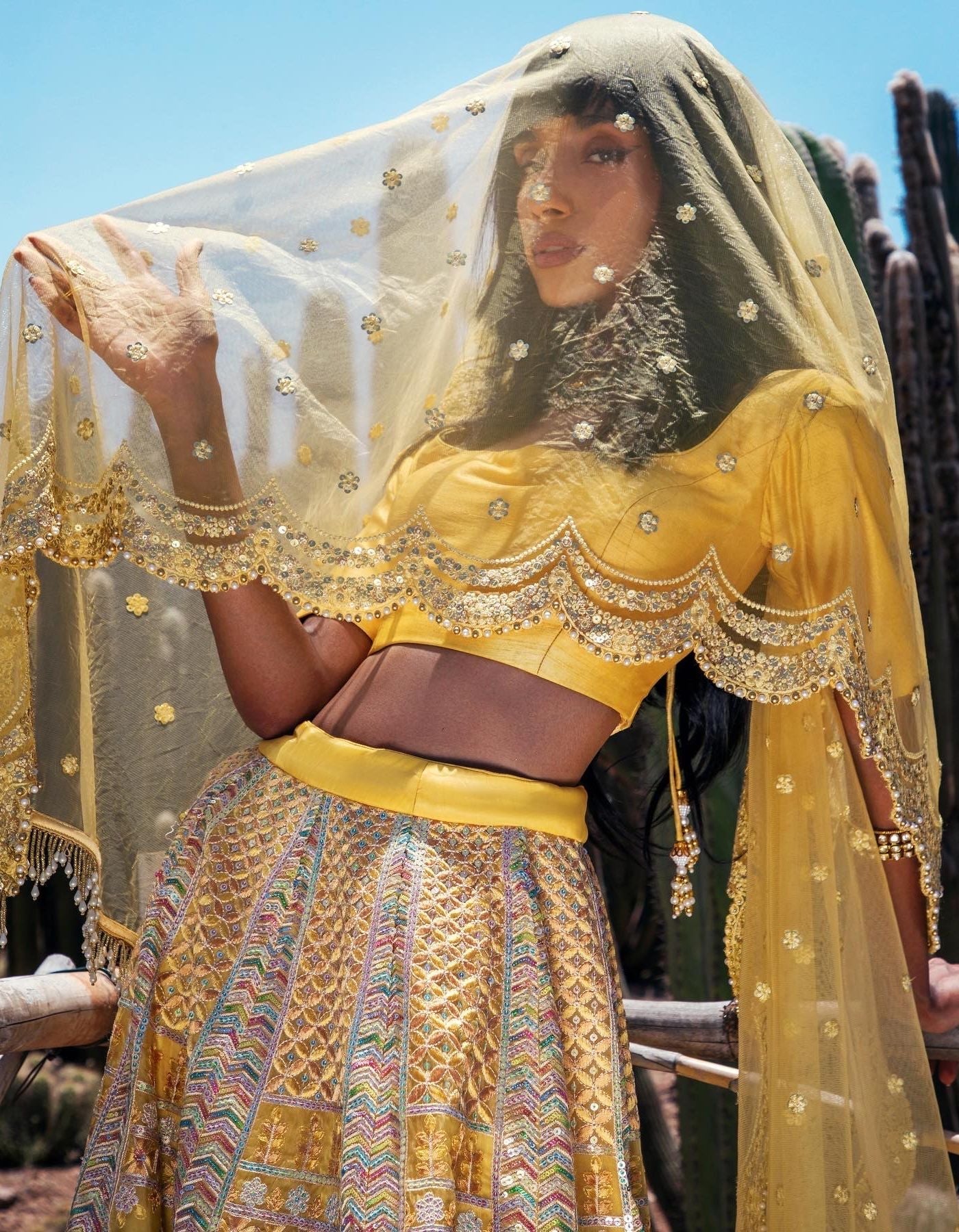 Sunset Yellow Lehenga