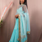 Neelam Blue Ruched Lehenga