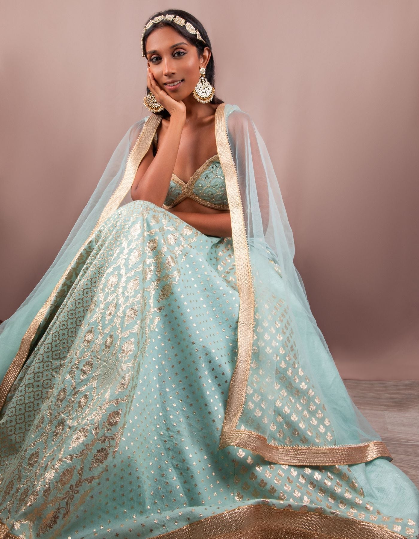 Jasmine Teal Lehenga