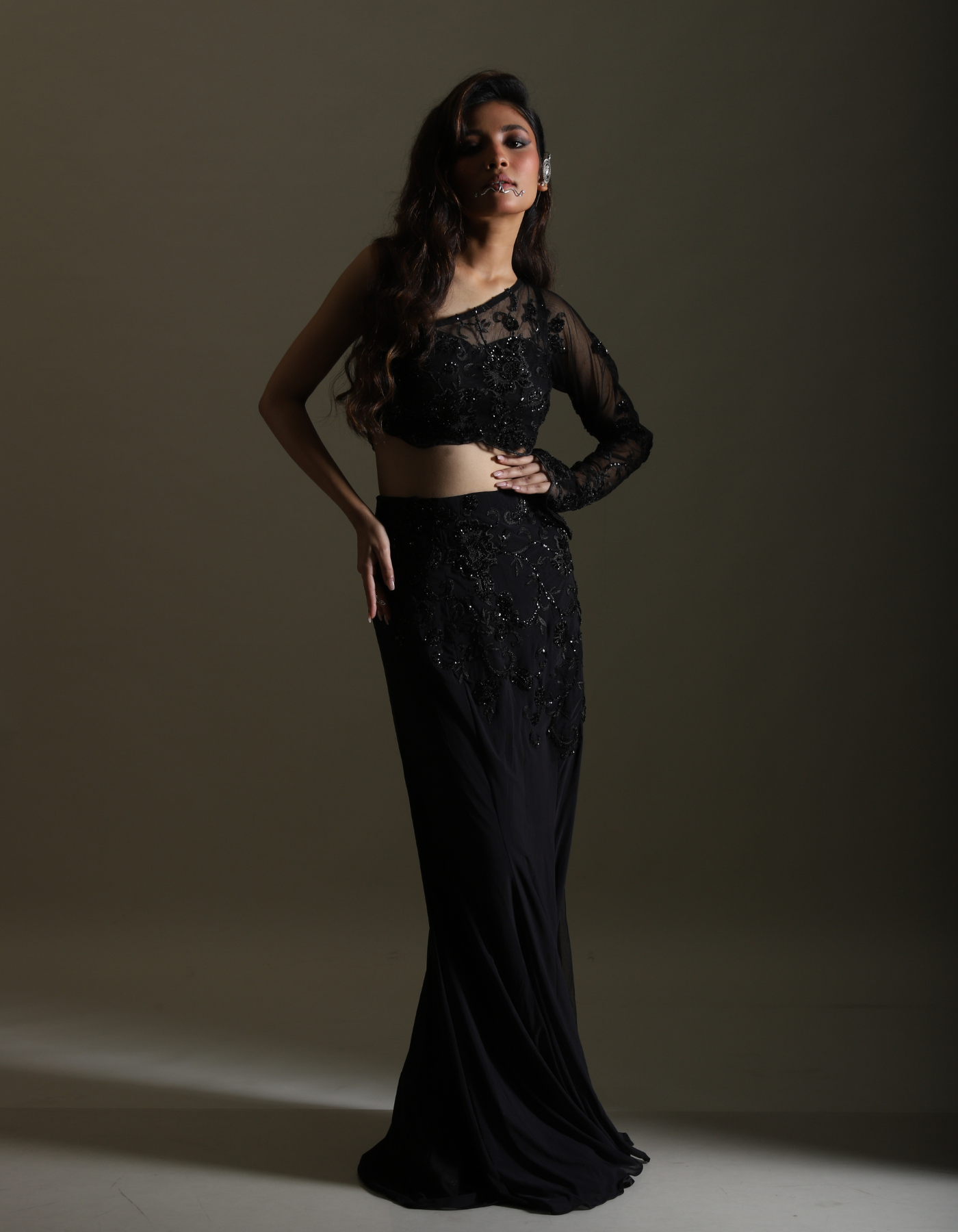 Sample Sale: Allure Black Embroidered Co-Od