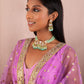 Violet Purple Ruched Lehenga
