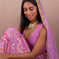 Sample Sale: Violet Purple Ruched Lehenga