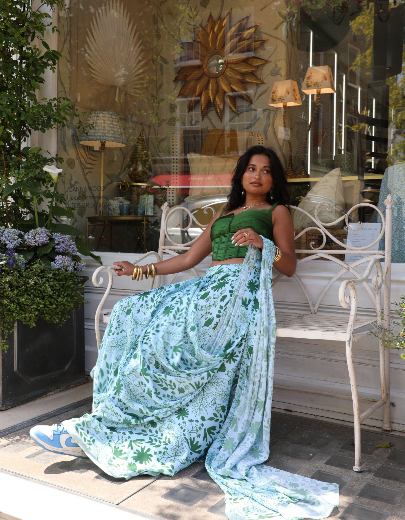 Green Reef Ready To Wear Saree