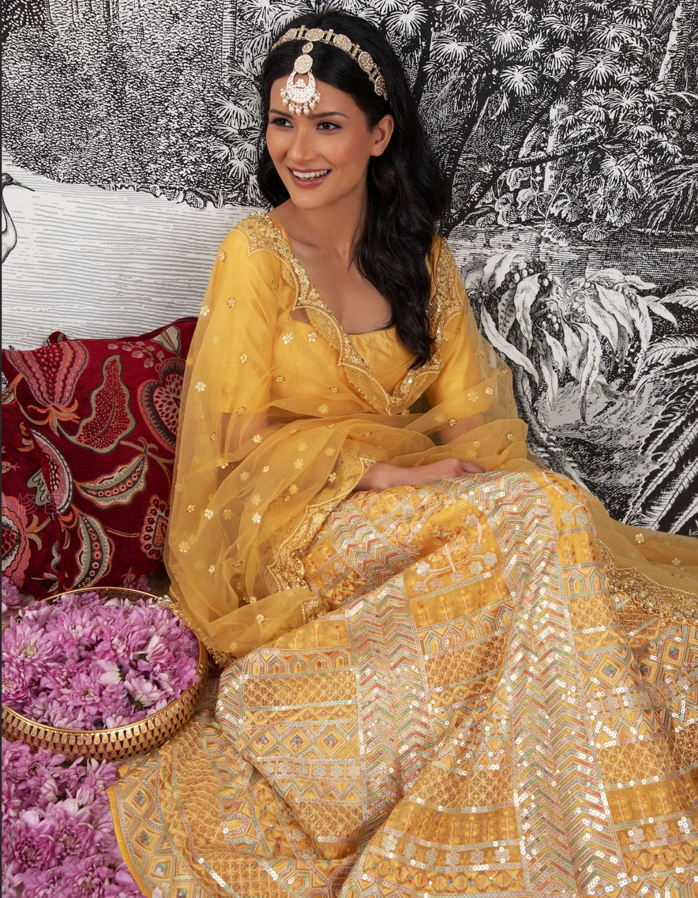 Sunset Yellow Lehenga