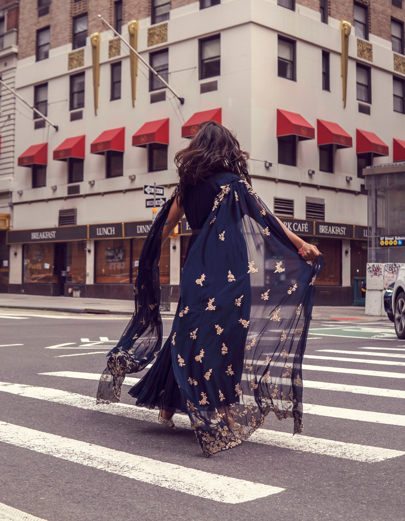 Dhalia Pleated Cape Jumpsuit
