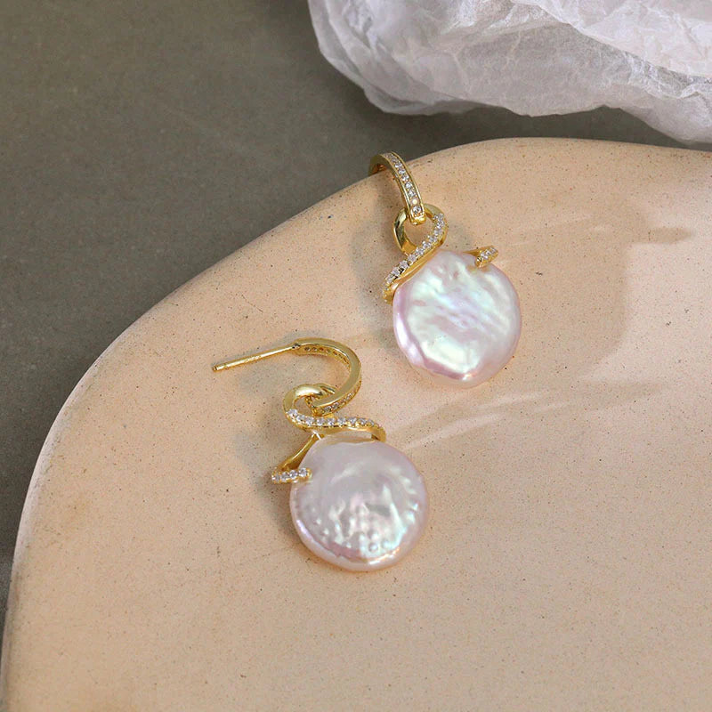 Opal Vintage Baroque Pearl Dangle Earring