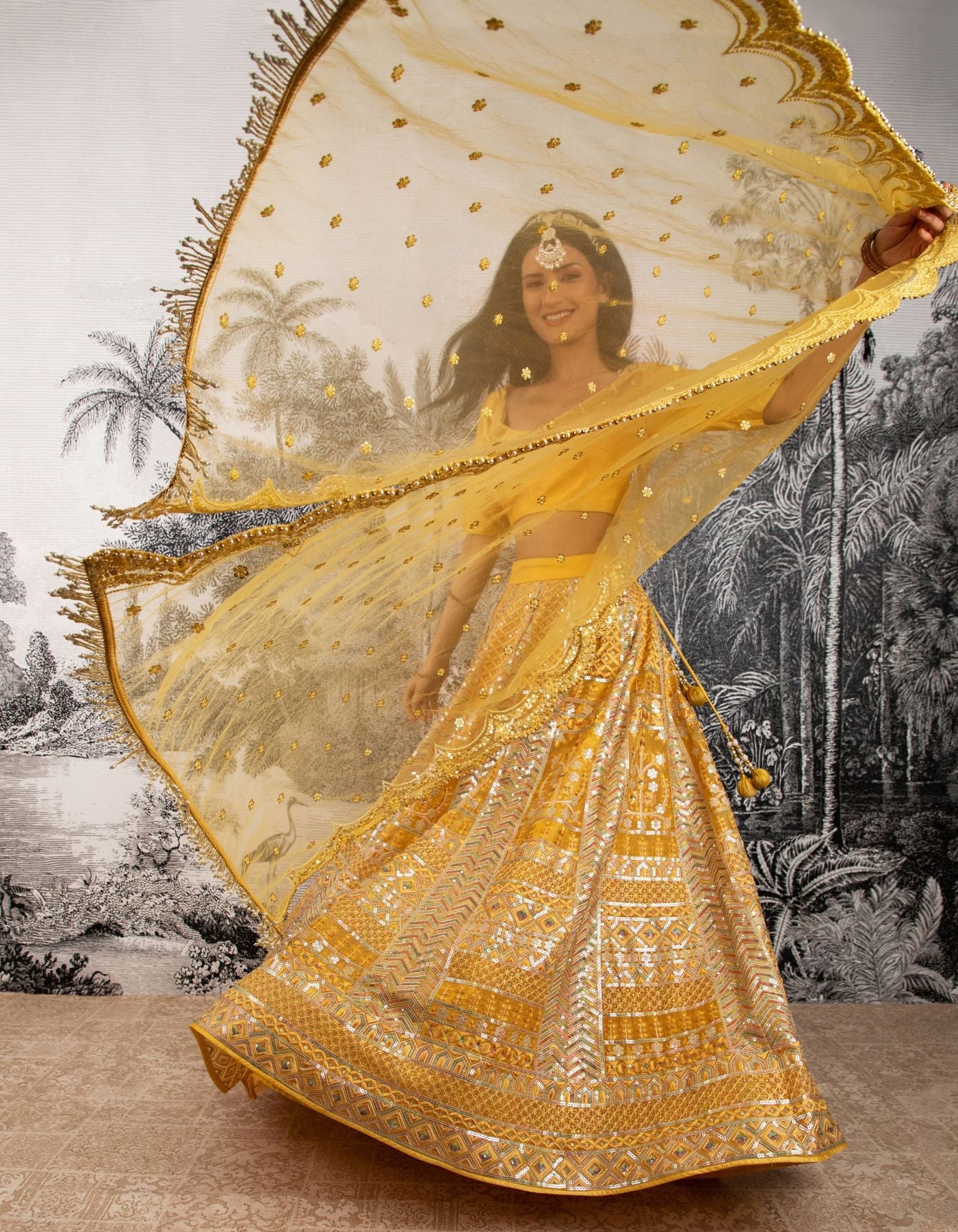 Sunset Yellow Lehenga