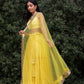 Sonny Ruched Yellow Lehenga