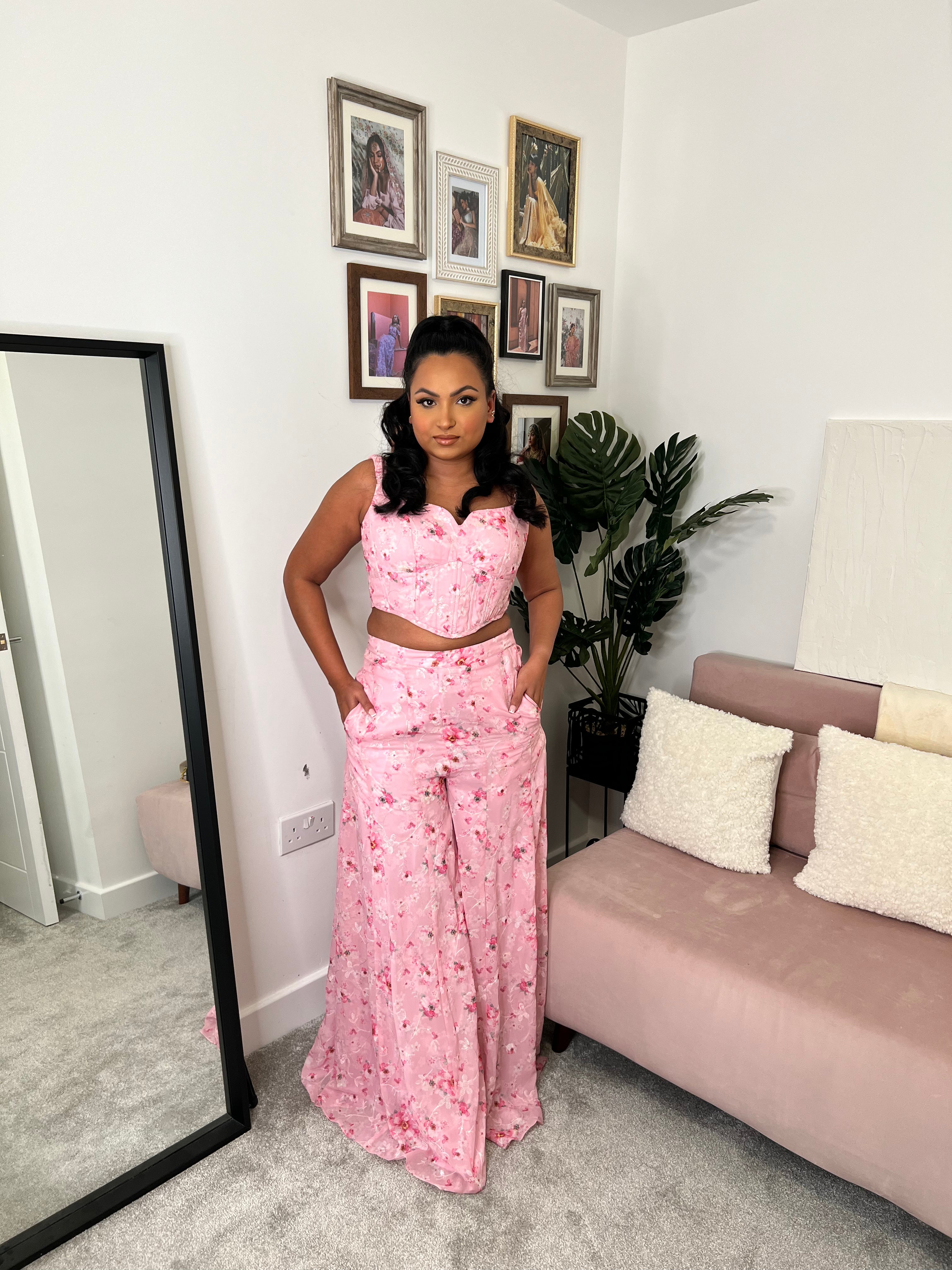 Pink Floral Corset Co-Od