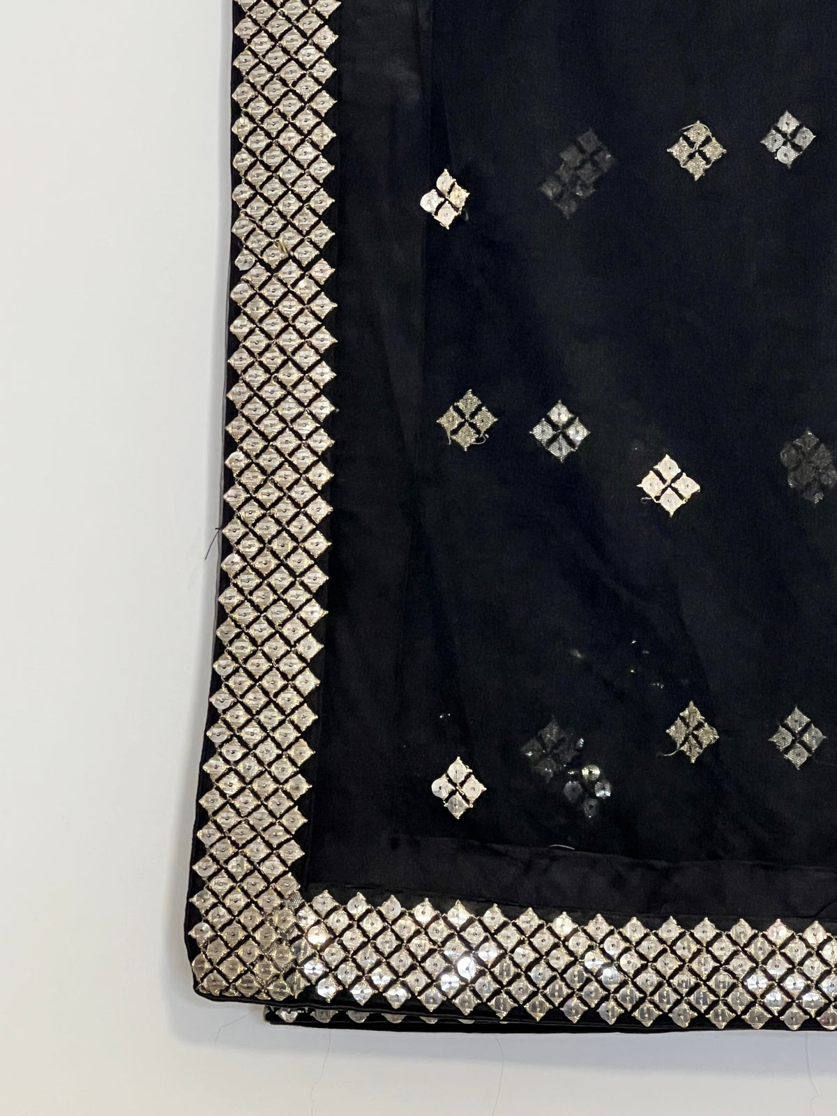 Sample Sale: Foil Mirrorwork Boti Net Dupatta