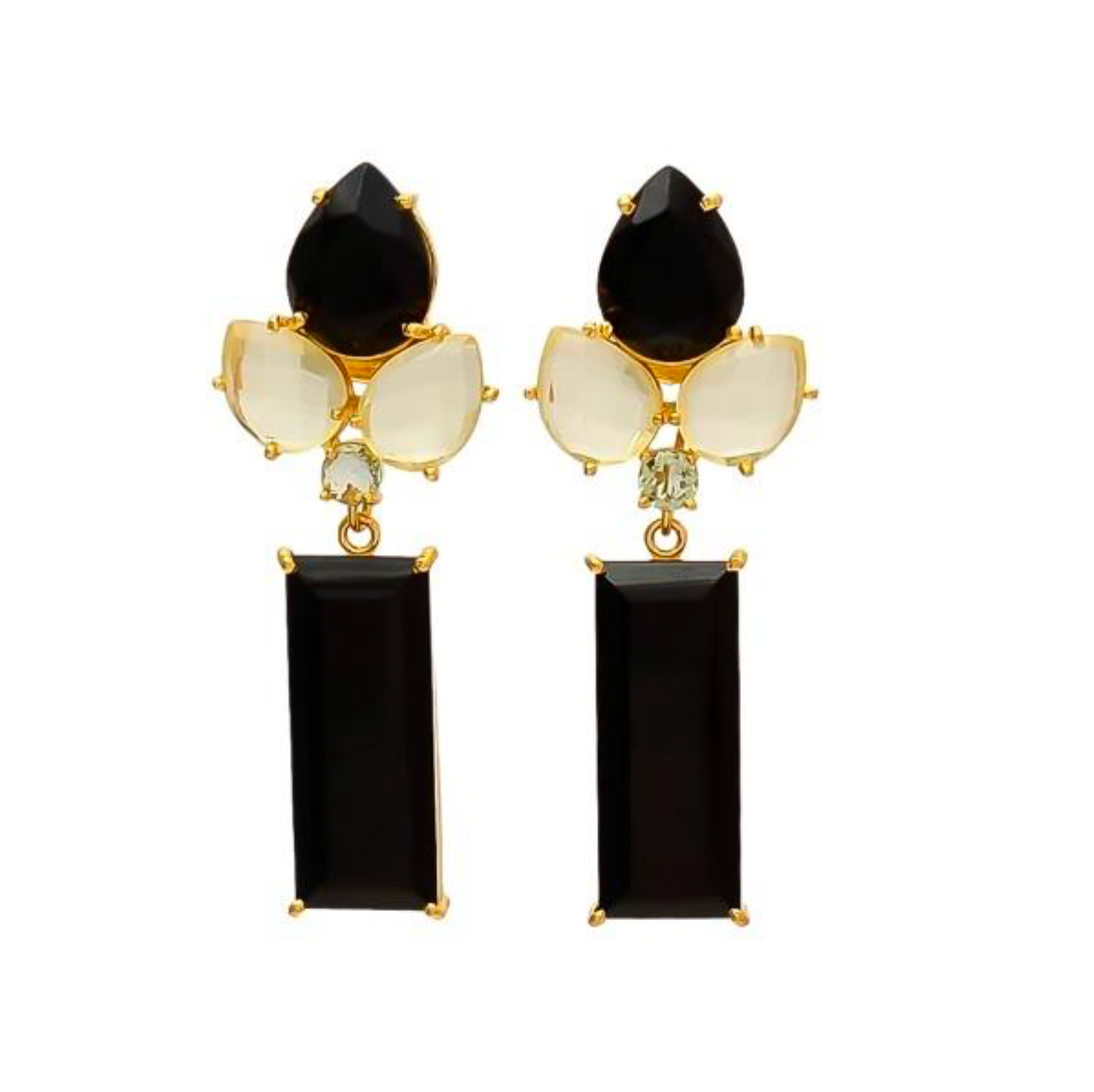 Erin Black Onyx Multi Gemstone Earrings