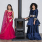 Sample Sale: Navy Blue Tired Lehenga
