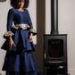 Sample Sale: Navy Blue Tired Lehenga