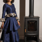 Sample Sale: Navy Blue Tired Lehenga
